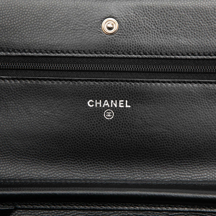Chanel Sac bandoulière CC Chevron Wallet on Chain Cuir caviar Noir – vue 5 – GABY PARIS