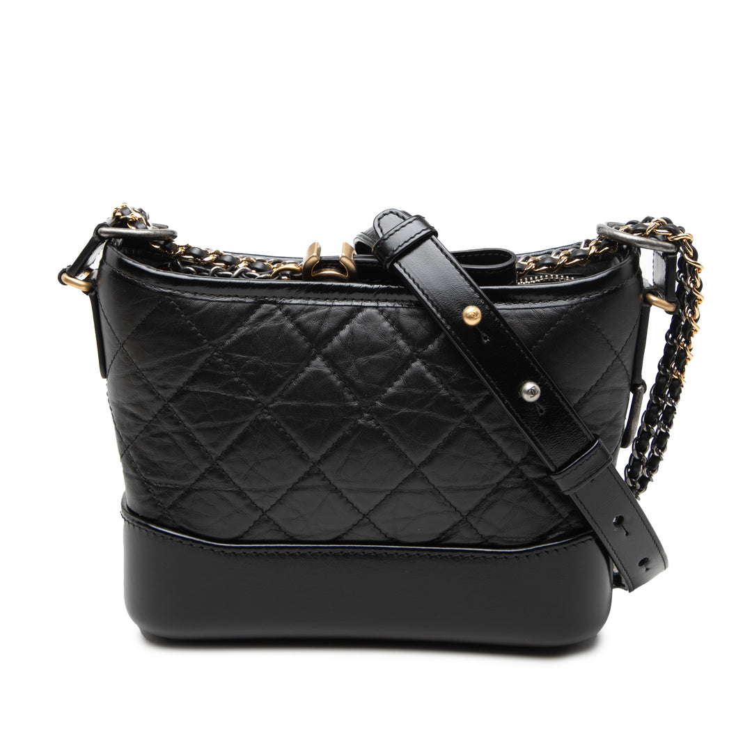 Chanel Small Matelassé vieilli Cuir de veau Gabrielle Hobo