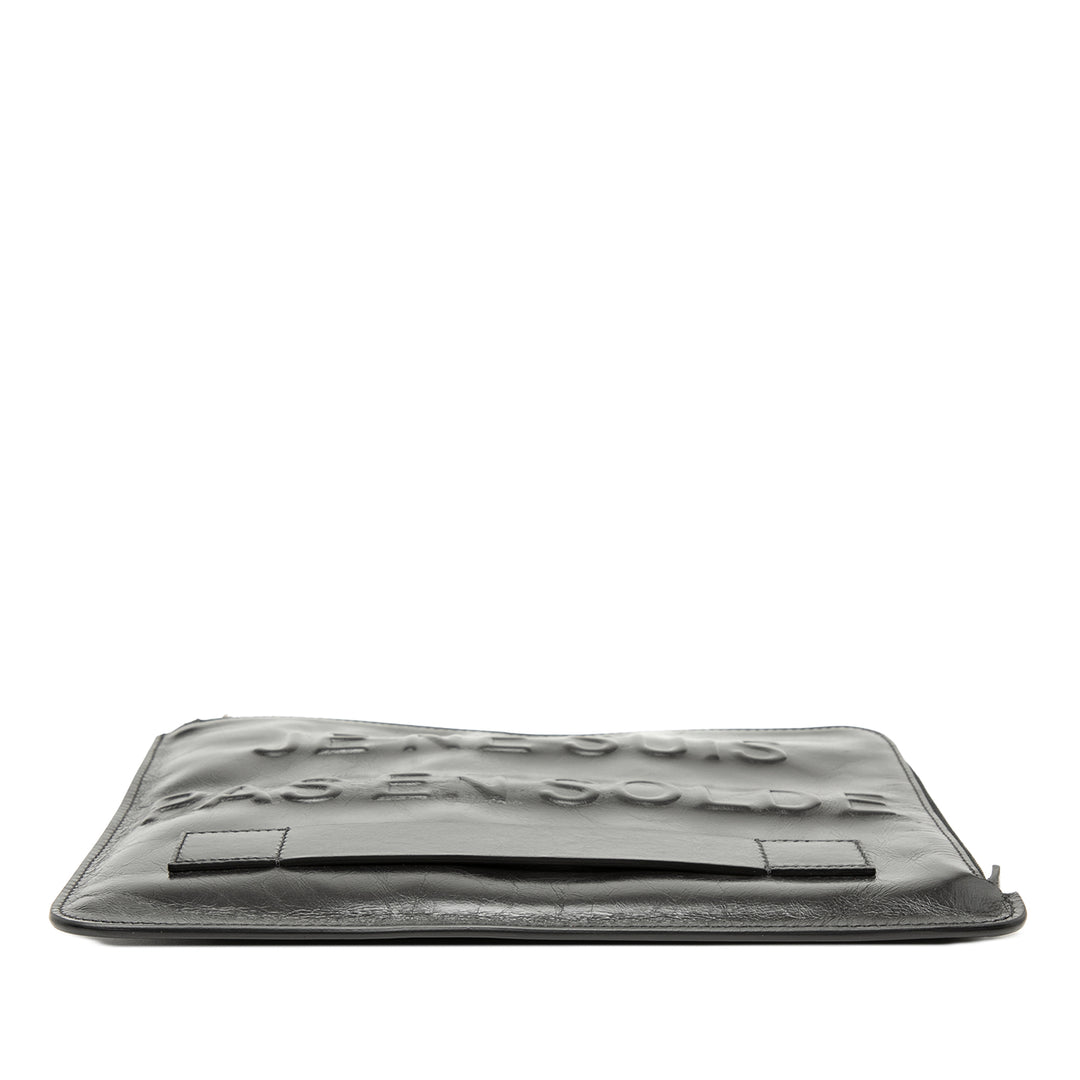 Chanel Distressed Cuir de veau Je Ne Suis Pas En Solde Pochette