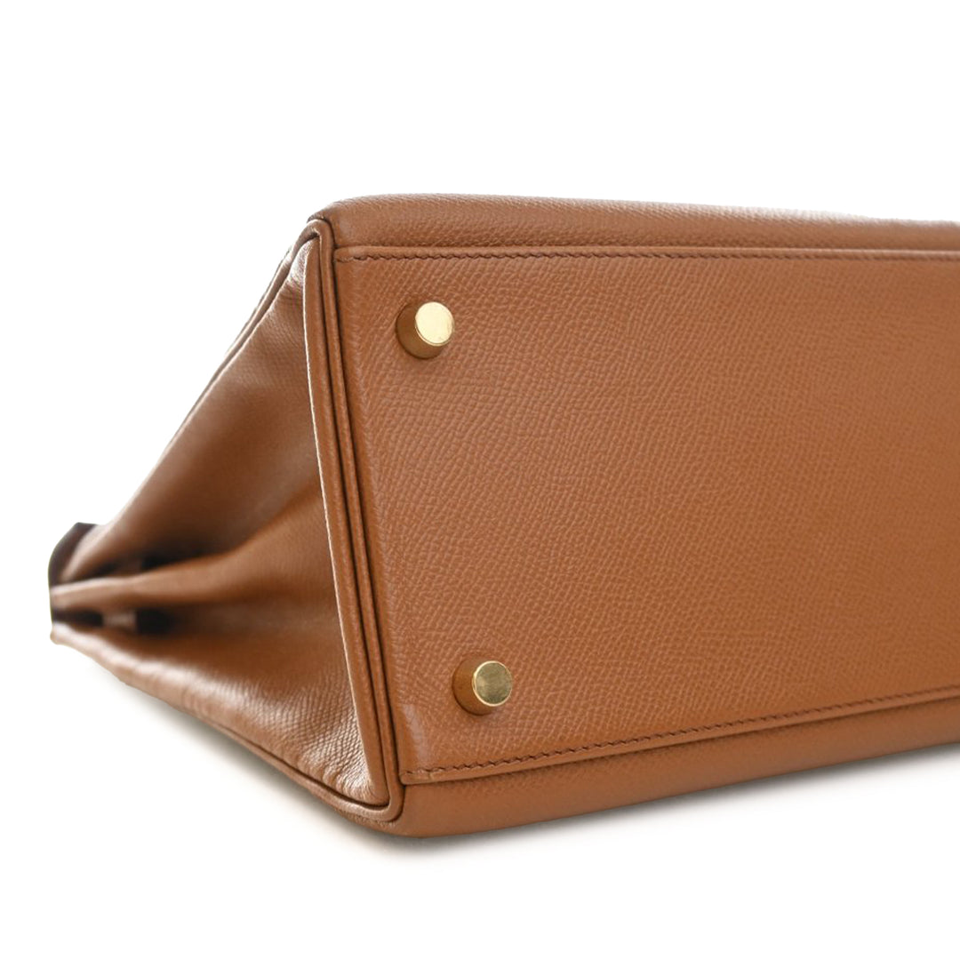 Hermès Sac à main Kelly Retourne 32 Epsom Marron – vue 10 – GABY PARIS