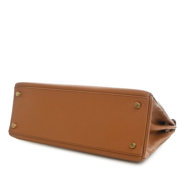 Hermès Sac à main Kelly Retourne 32 Epsom Marron – vue 11 – GABY PARIS