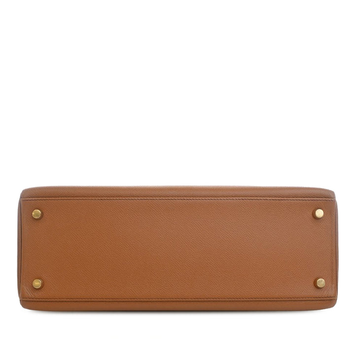 Hermès Sac à main Kelly Retourne 32 Epsom Marron – vue 3 – GABY PARIS