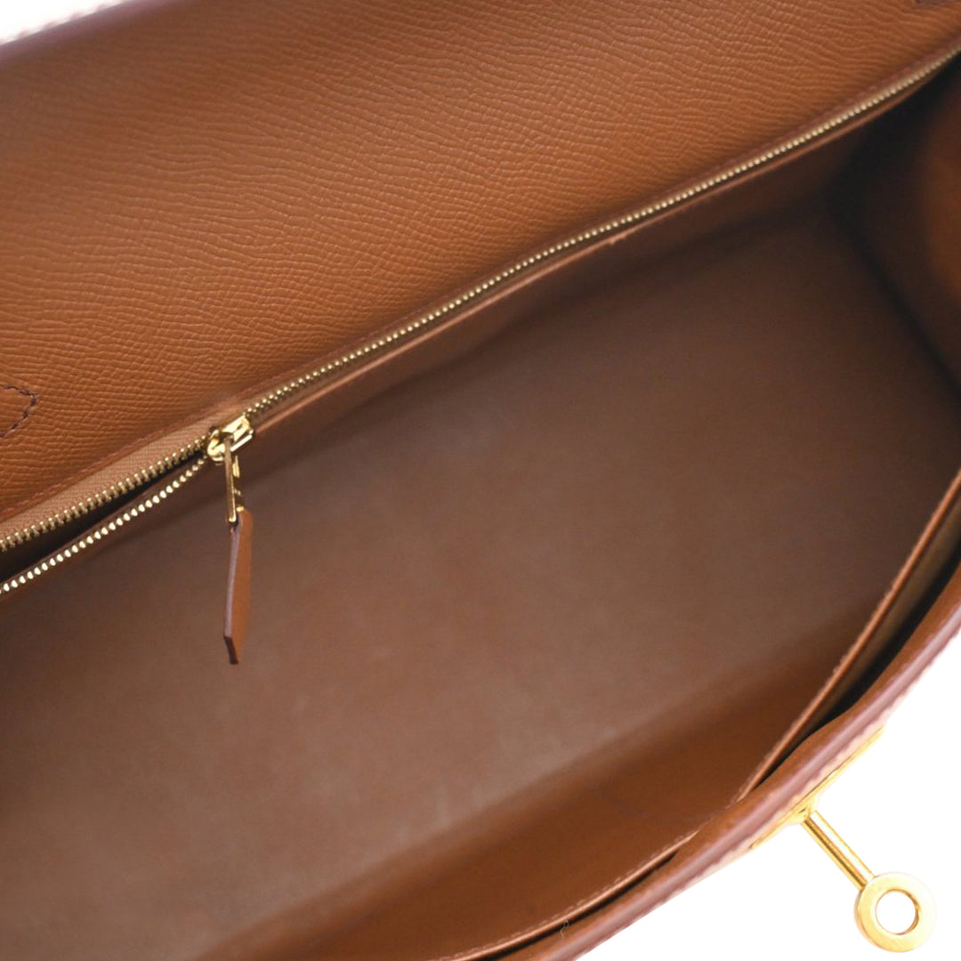 Hermès Sac à main Kelly Retourne 32 Epsom Marron – vue 4 – GABY PARIS