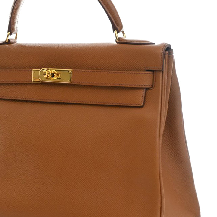 Hermès Sac à main Kelly Retourne 32 Epsom Marron – vue 8 – GABY PARIS