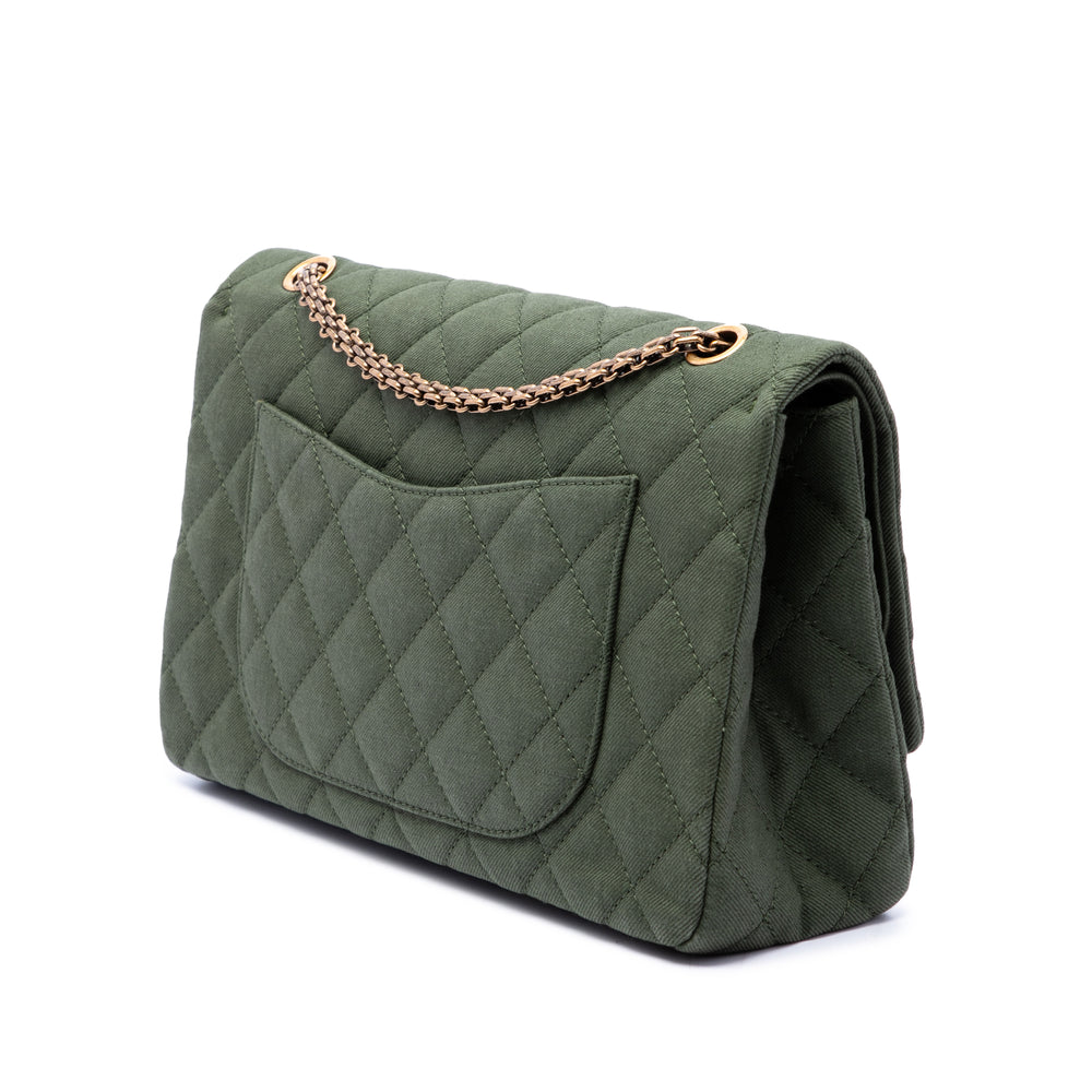 Chanel Matelassé Jersey Reissue 2.55 Double rabat 227 Vert – vue 2 – GABY PARIS