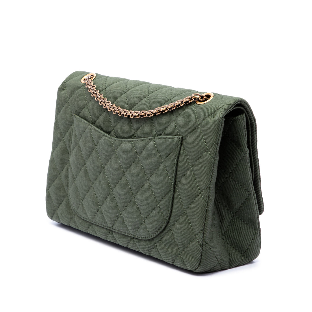 Chanel Matelassé Jersey Reissue 2.55 Double rabat 227 Vert – vue 2 – GABY PARIS