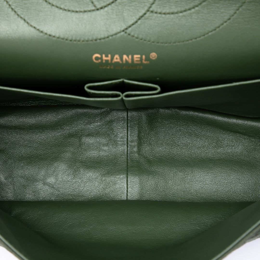 Chanel Matelassé Jersey Reissue 2.55 Double rabat 227 Vert – vue 4 – GABY PARIS