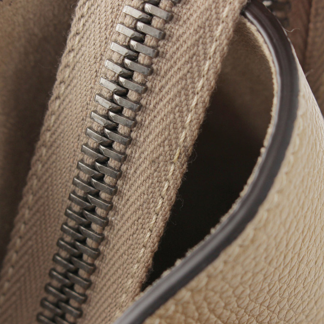 Drummed Luggage Cabas Micro Cuir de veau Beige