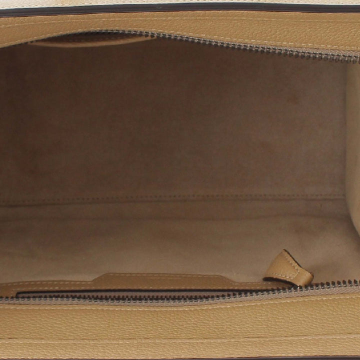 Drummed Luggage Cabas Micro Cuir de veau Beige