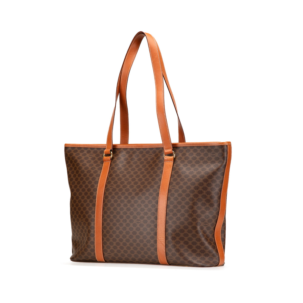 Macadam Coated Canvas Tote Brown - Gaby Paris
