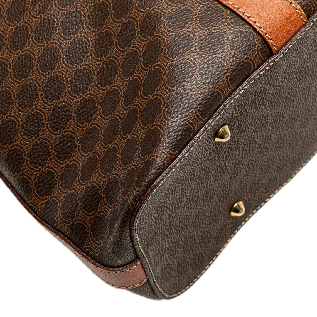 Macadam Coated Canvas Tote Brown - Gaby Paris