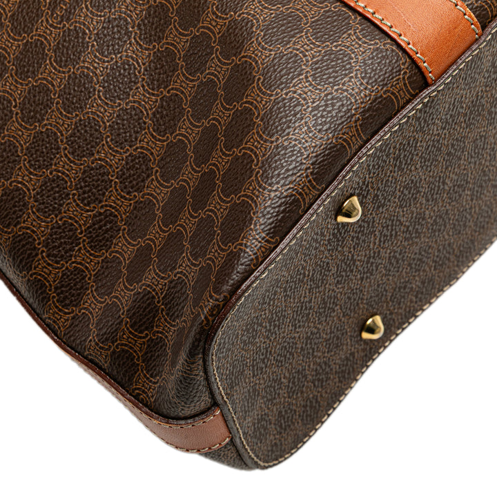 Macadam Coated Canvas Tote Brown - Gaby Paris