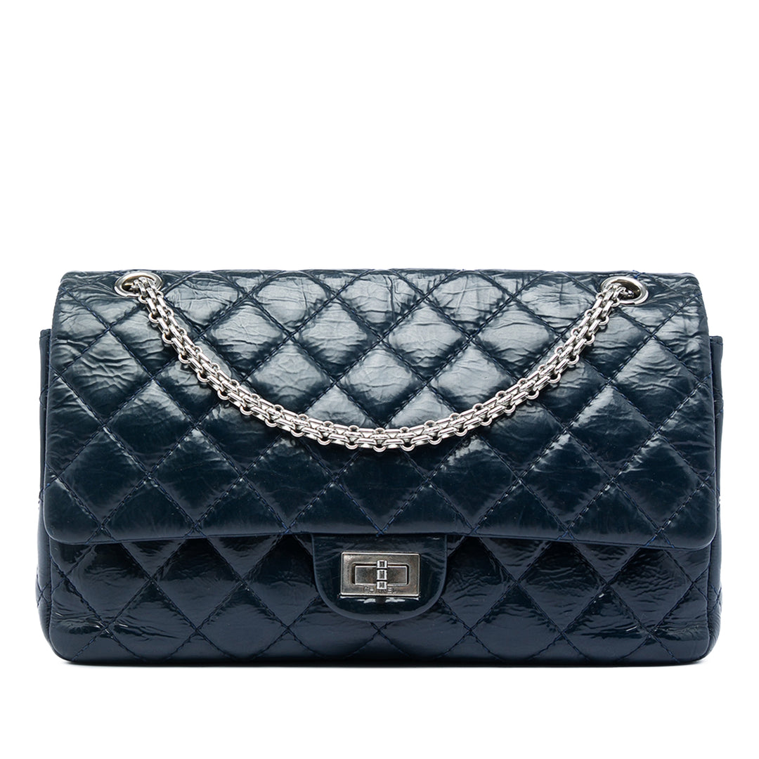 Chanel Matelassé froissé Cuir verni Reissue 2.55 Double rabat 226