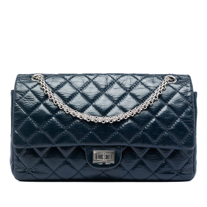 Chanel Matelassé froissé Cuir verni Reissue 2.55 Double rabat 226