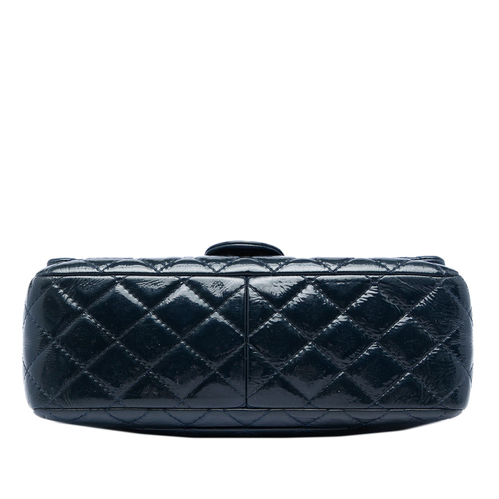 Chanel Matelassé froissé Cuir verni Reissue 2.55 Double rabat 226