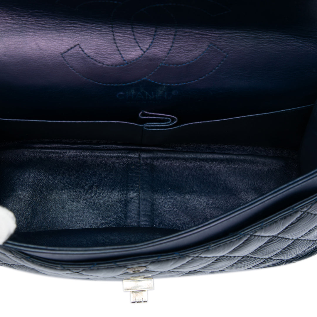 Chanel Matelassé froissé Cuir verni Reissue 2.55 Double rabat 226