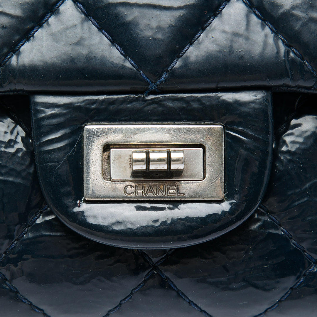 Chanel Matelassé froissé Cuir verni Reissue 2.55 Double rabat 226