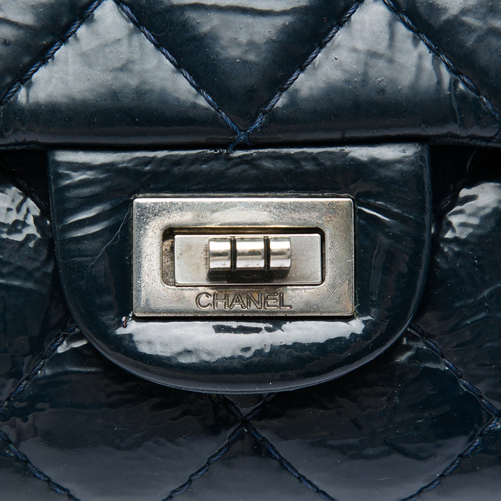 Chanel Matelassé froissé Cuir verni Reissue 2.55 Double rabat 226