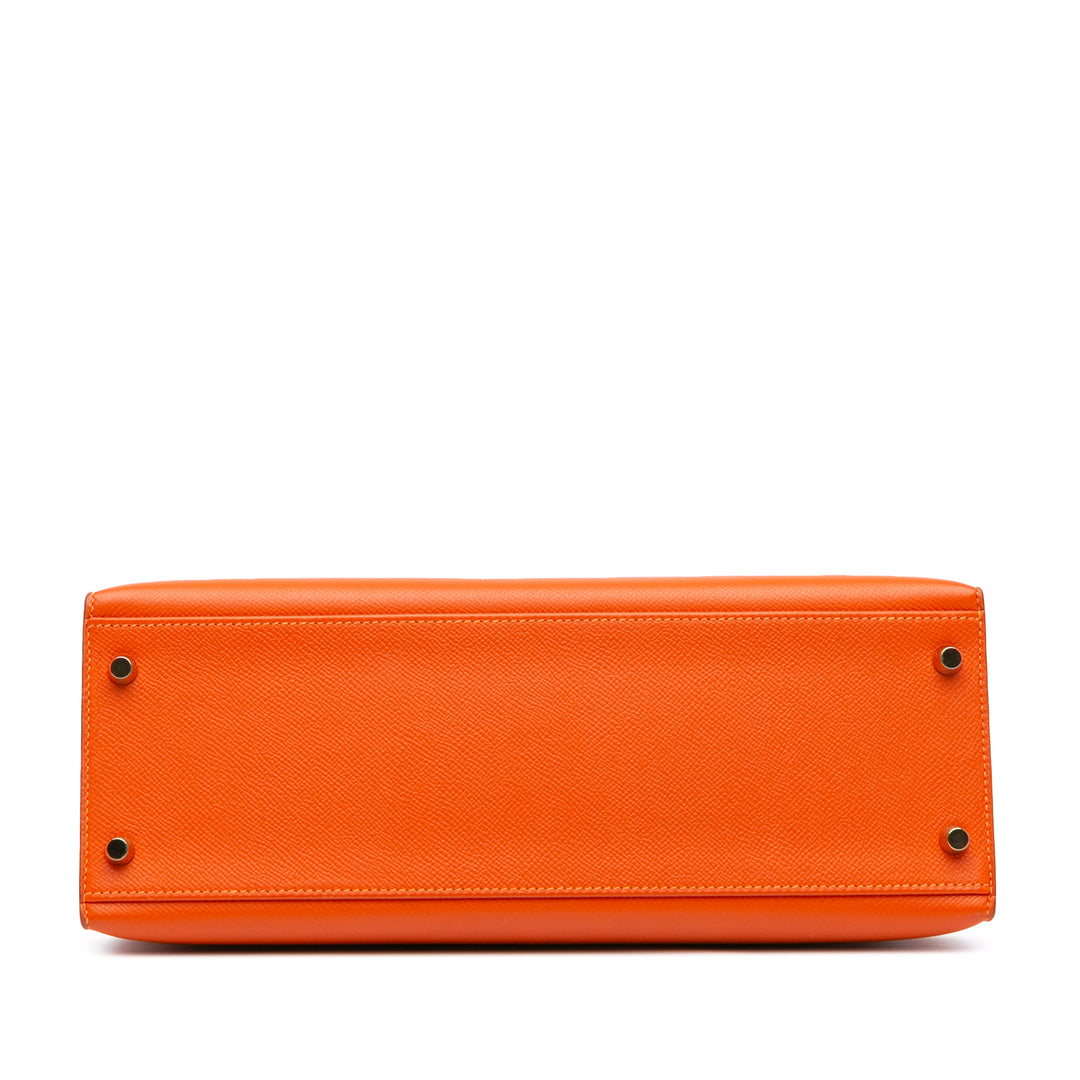 Epsom Kelly II Sellier 32 Orange - Gaby Paris