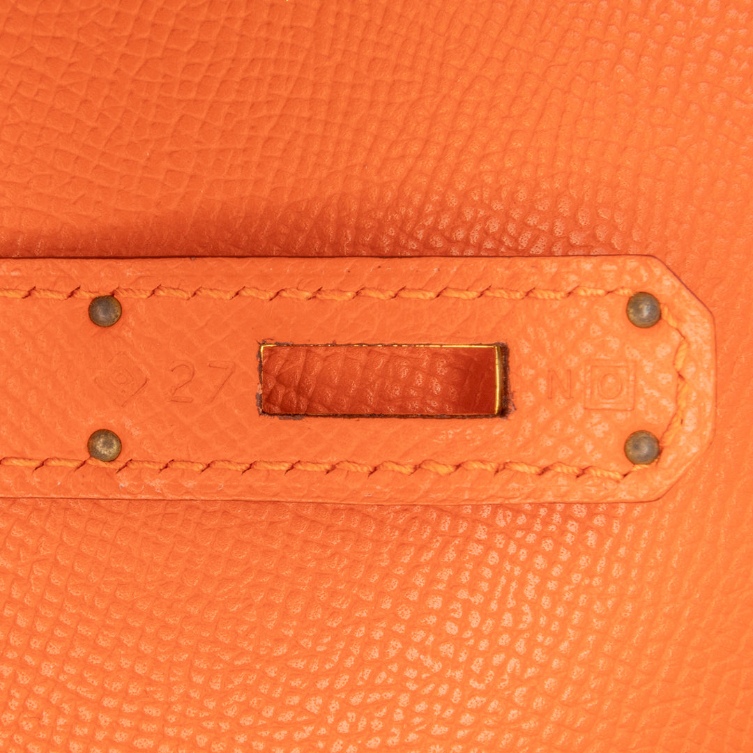 Epsom Kelly II Sellier 32 Orange - Gaby Paris