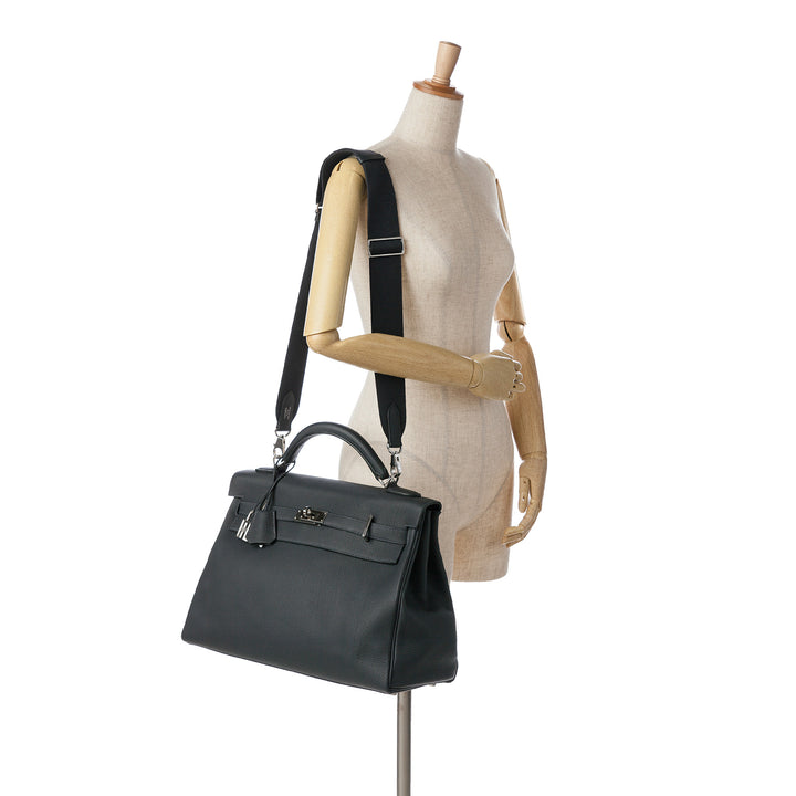 Hermès Togo Maxi Kelly 42 Noir