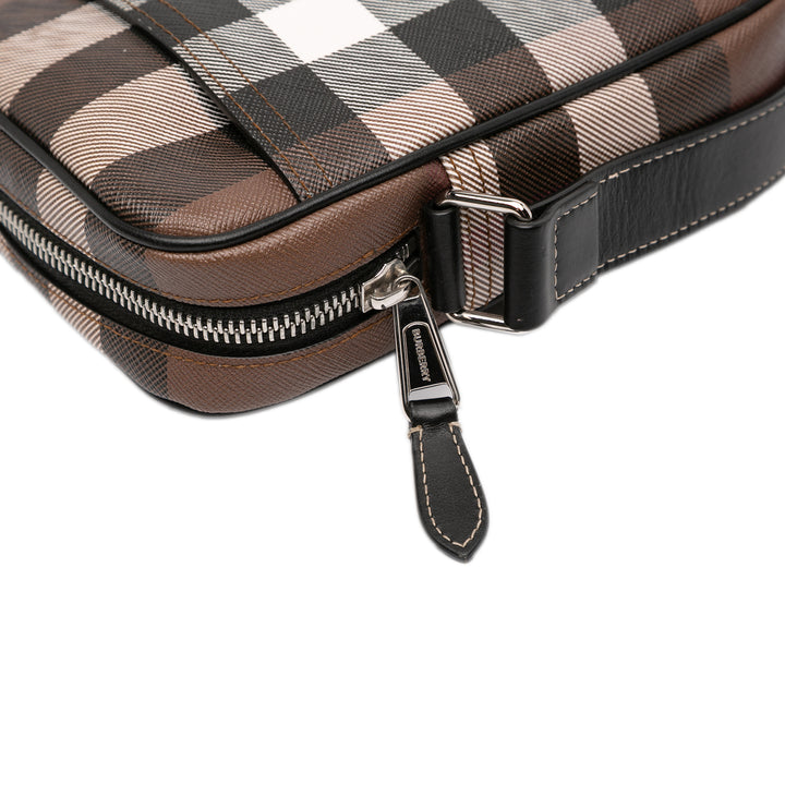 Burberry Giant Check E-Toile Vertical Paddy Sac porté croisé
