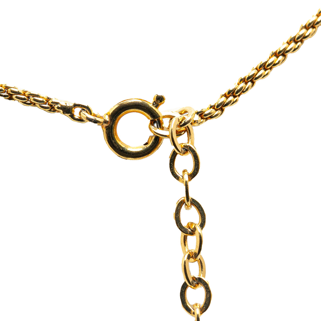 Gold Plated CD Logo Pendant Necklace Gold - Gaby Paris