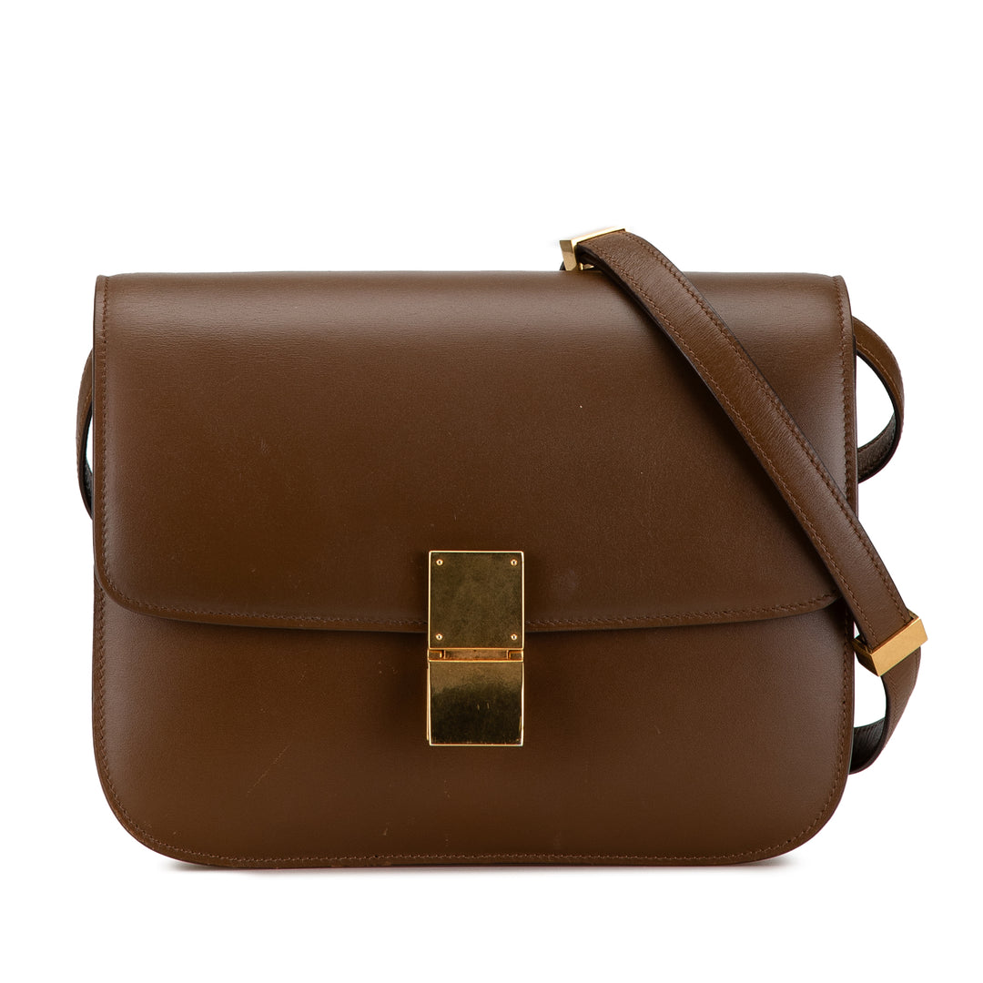 Medium Calfskin Classic Box Brown - Gaby Paris