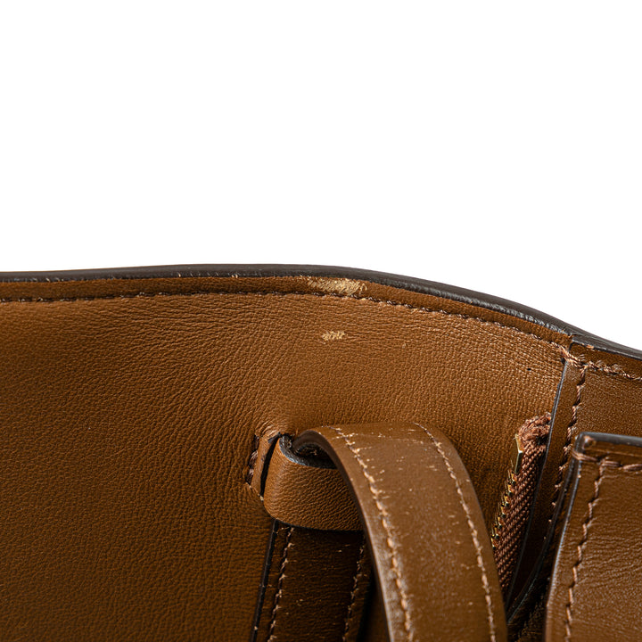 Medium Calfskin Classic Box Brown - Gaby Paris