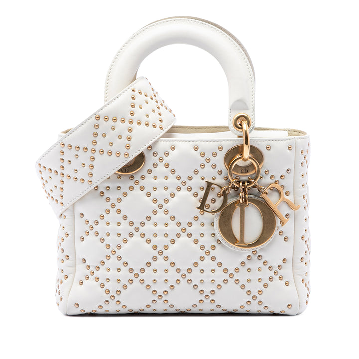 Dior Small Cuir d’agneau Cannage clouté Supple Lady Dior