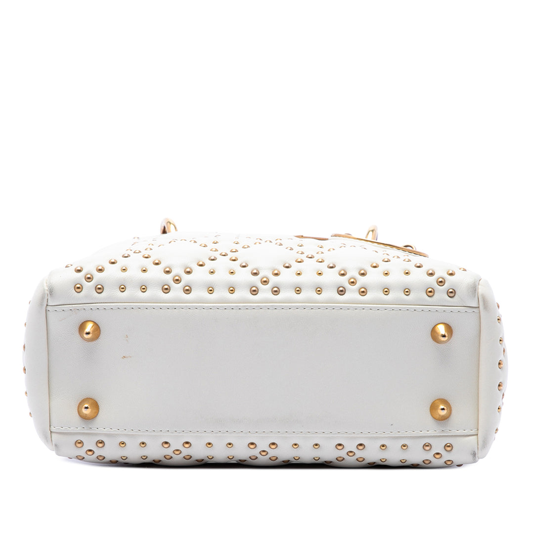 Dior Small Cuir d’agneau Cannage clouté Supple Lady Dior