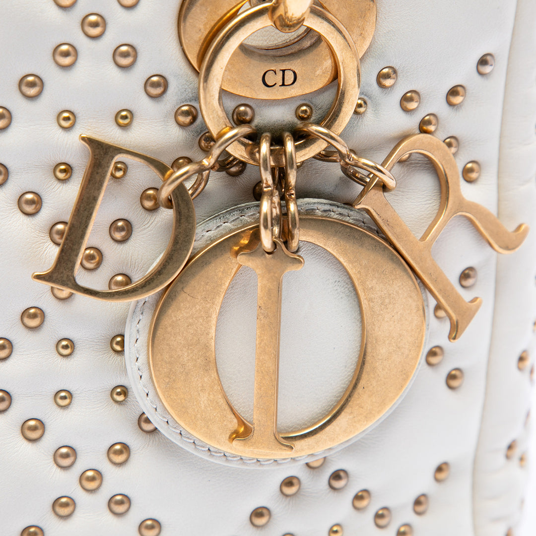 Dior Small Cuir d’agneau Cannage clouté Supple Lady Dior