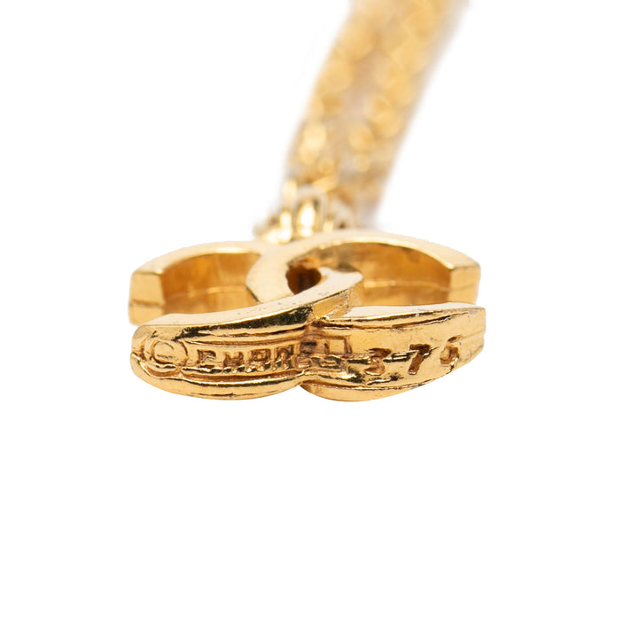 Chanel CC plaqué Pendant Collier Métal