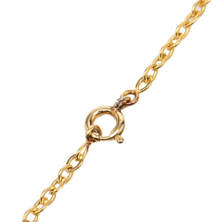Chanel CC plaqué Pendant Collier Métal