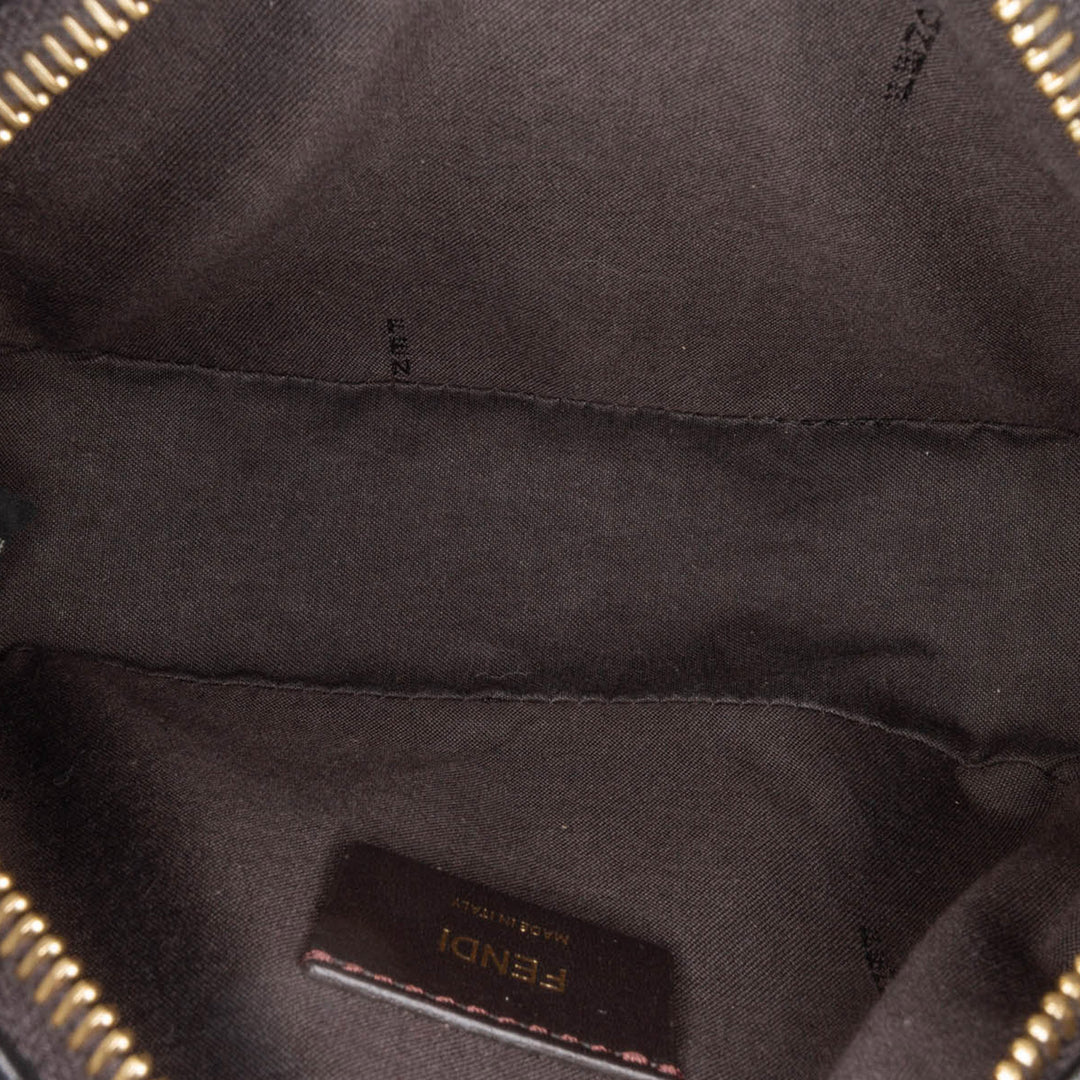 Zucca Coated Canvas Camera Crossbody Brown - Gaby Paris
