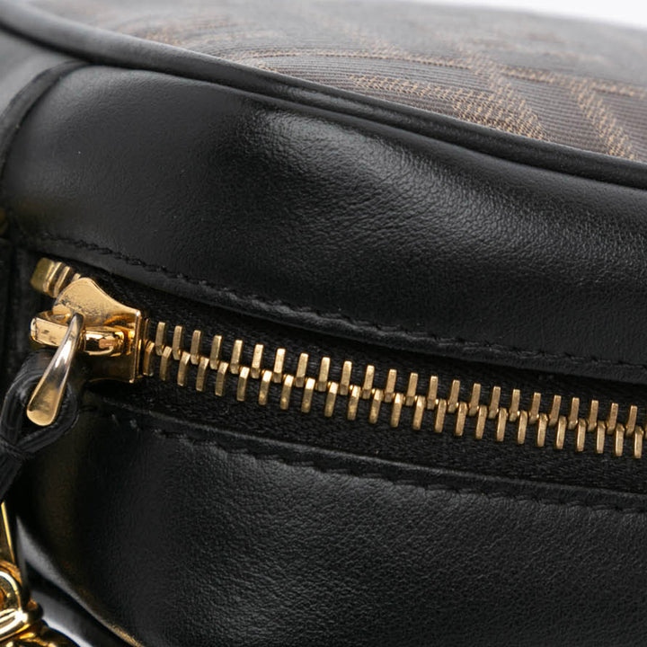 Zucca Coated Canvas Camera Crossbody Brown - Gaby Paris