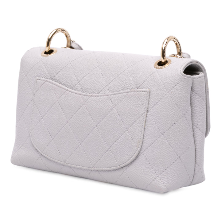 Chanel Small Stitched Caviar City Walk Flap Blanc