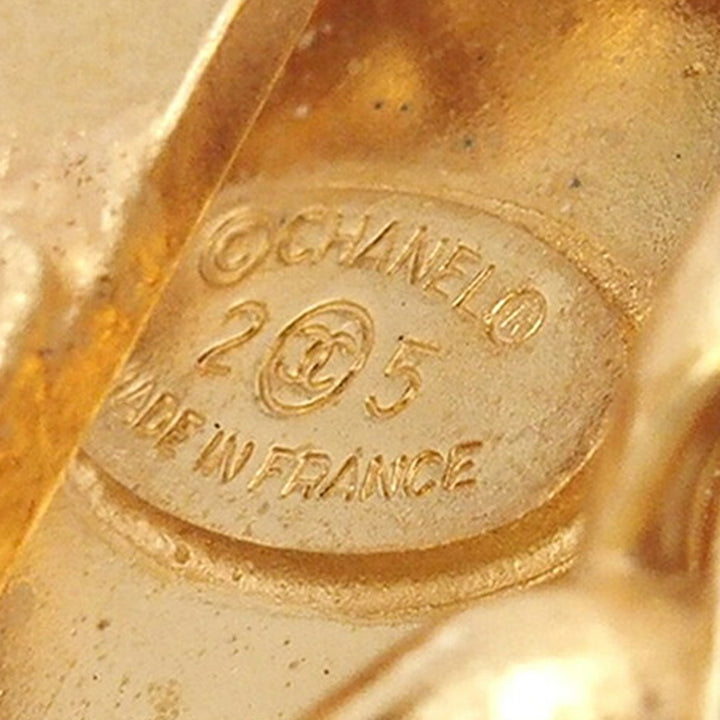 Gold Plated CC Wheat Medallion Clip On Earrings Gold - Gaby Paris