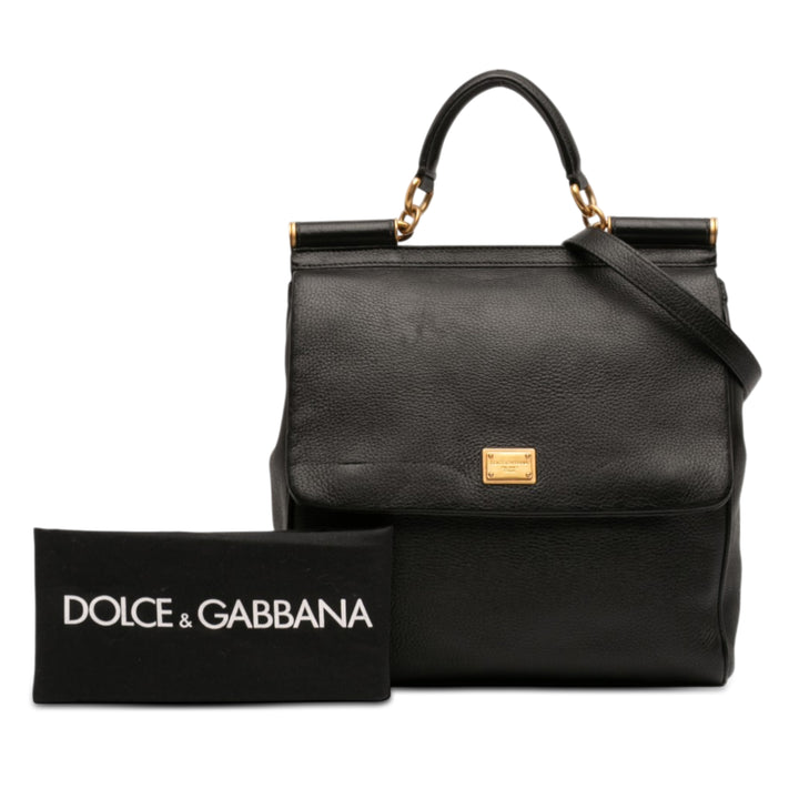 Dolce & Gabbana Cuir de veau Flat Sicily Sac