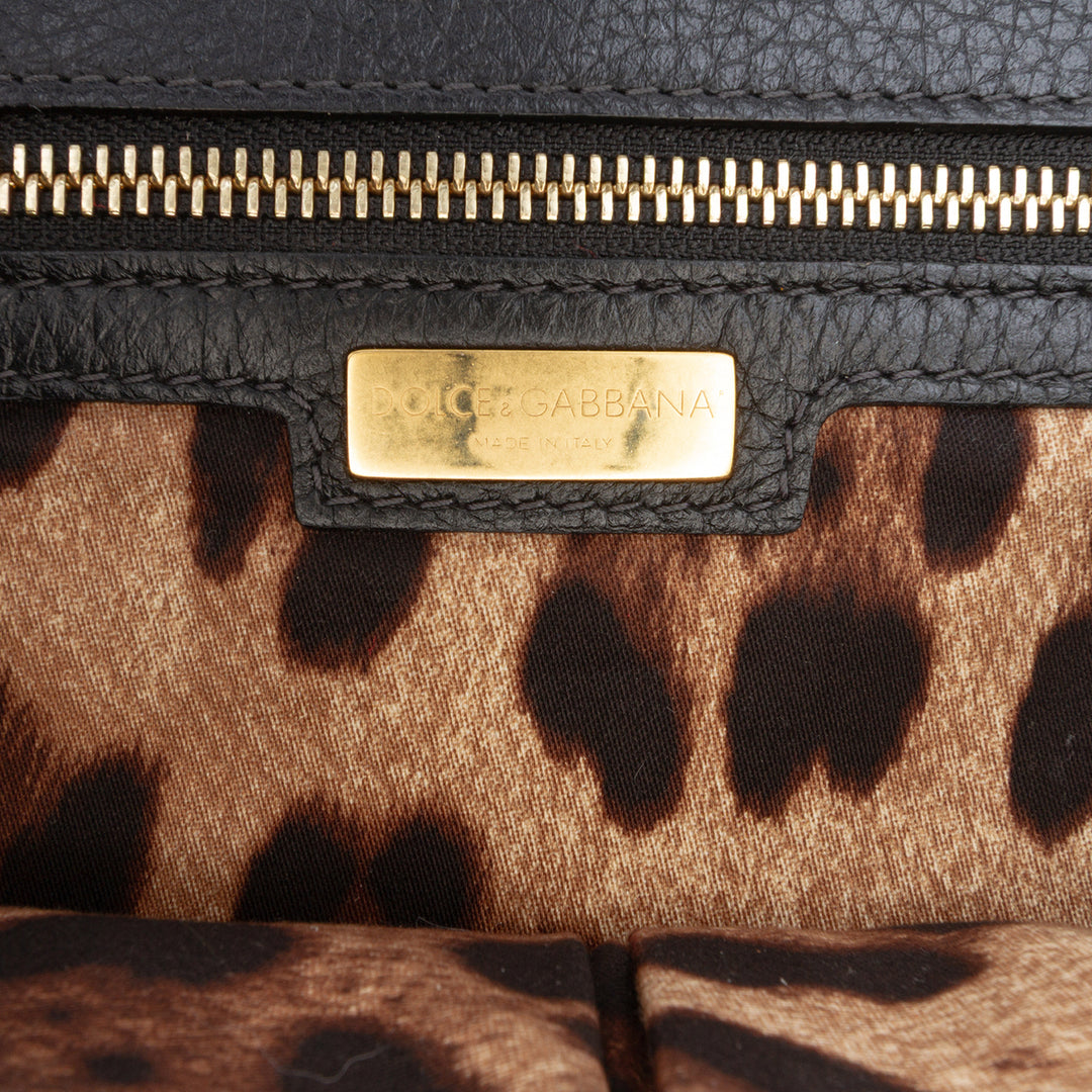 Dolce & Gabbana Cuir de veau Flat Sicily Sac