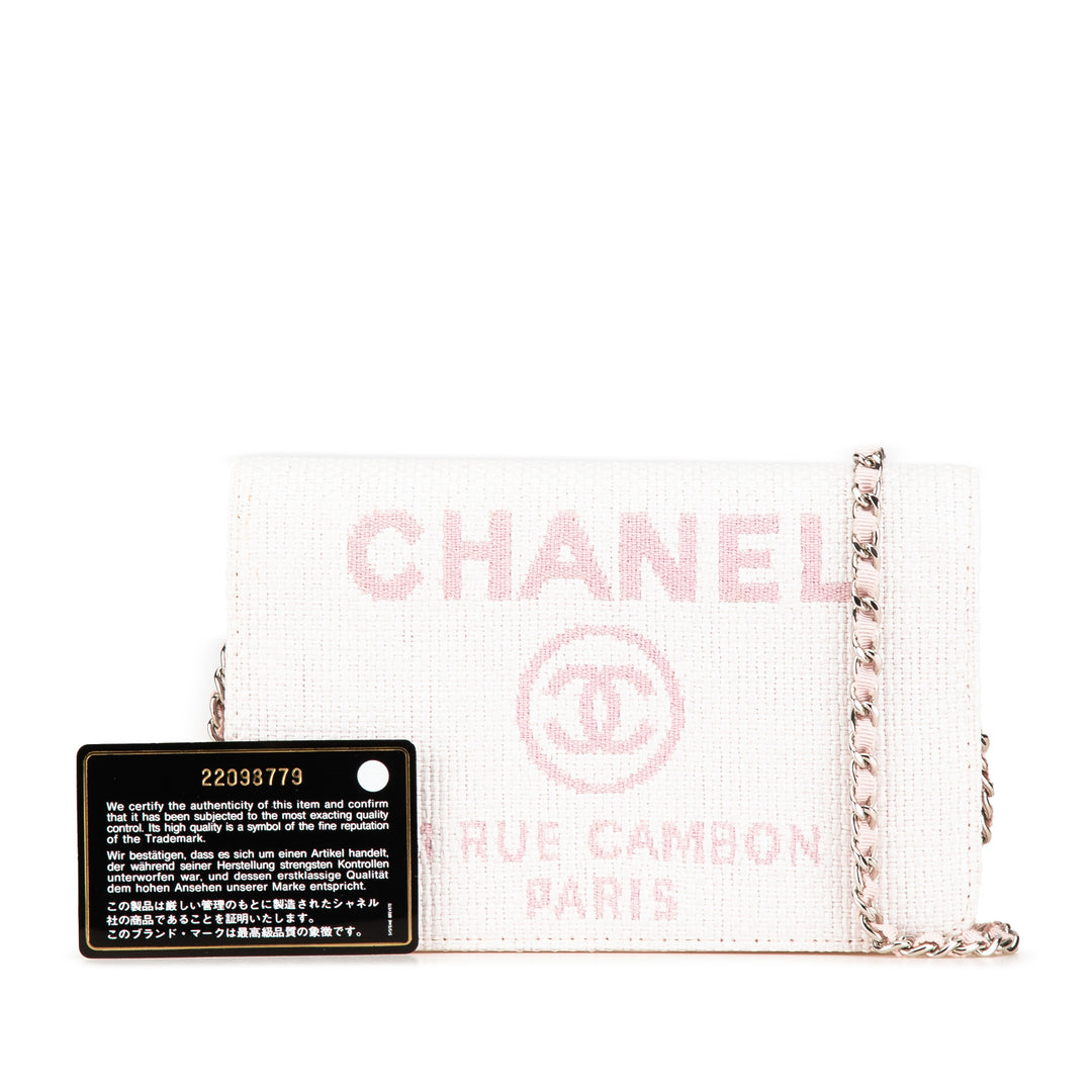 Canvas Deauville Wallet On Chain Pink - Gaby Paris