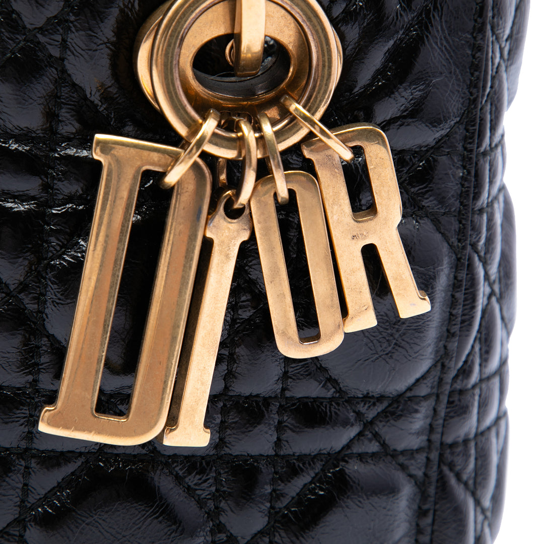 Lady Dior froissé Cannage My ABCDior Petit Noir