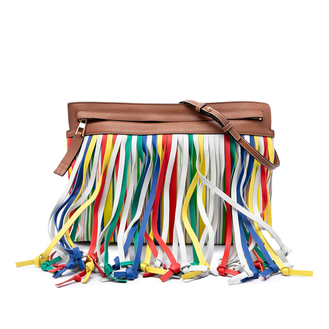 LOEWE Pochette Multicolor Fringe T Multi Multicolore – vue principale – GABY PARIS