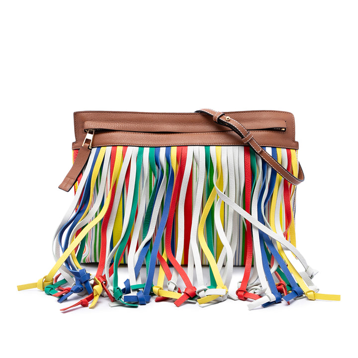 LOEWE Pochette Multicolor Fringe T Multi Multicolore – vue principale – GABY PARIS