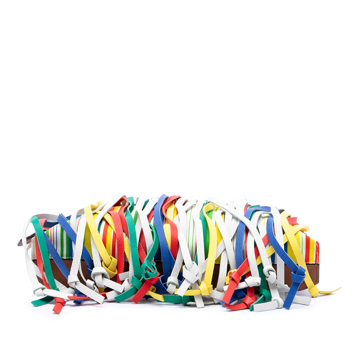 LOEWE Pochette Multicolor Fringe T Multi Multicolore – vue 3 – GABY PARIS
