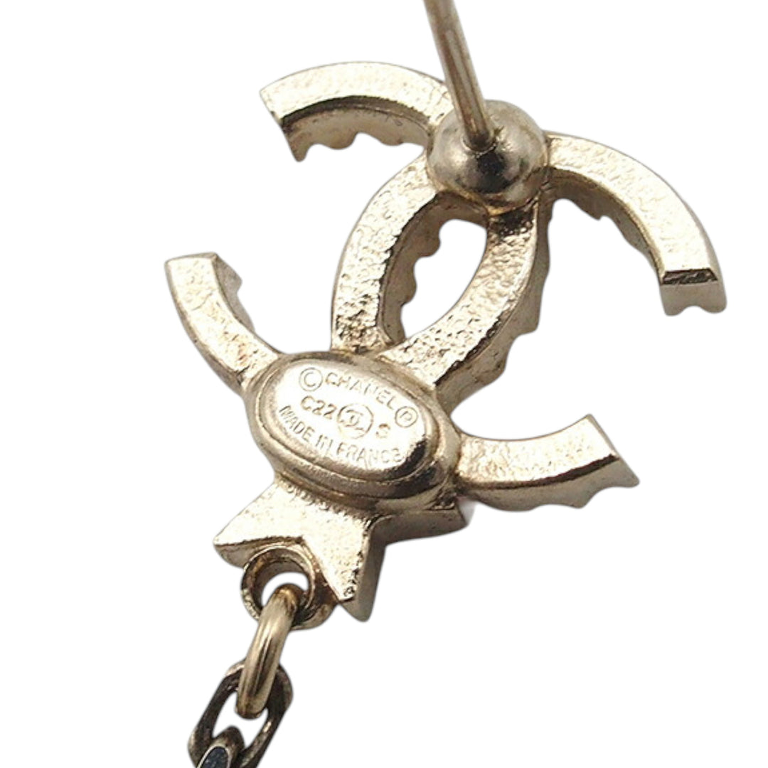 Chanel plaqué Rhinestone CC Star No.5 Bijoux Swing fermoir poussette Boucles d’oreilles – GABY PARIS Authentique