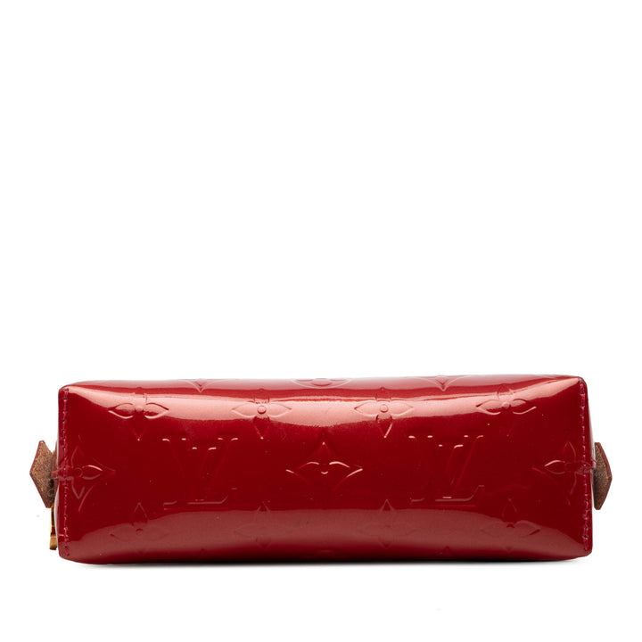 Louis Vuitton Trousse de maquillage Cuir verni Monogram Rouge