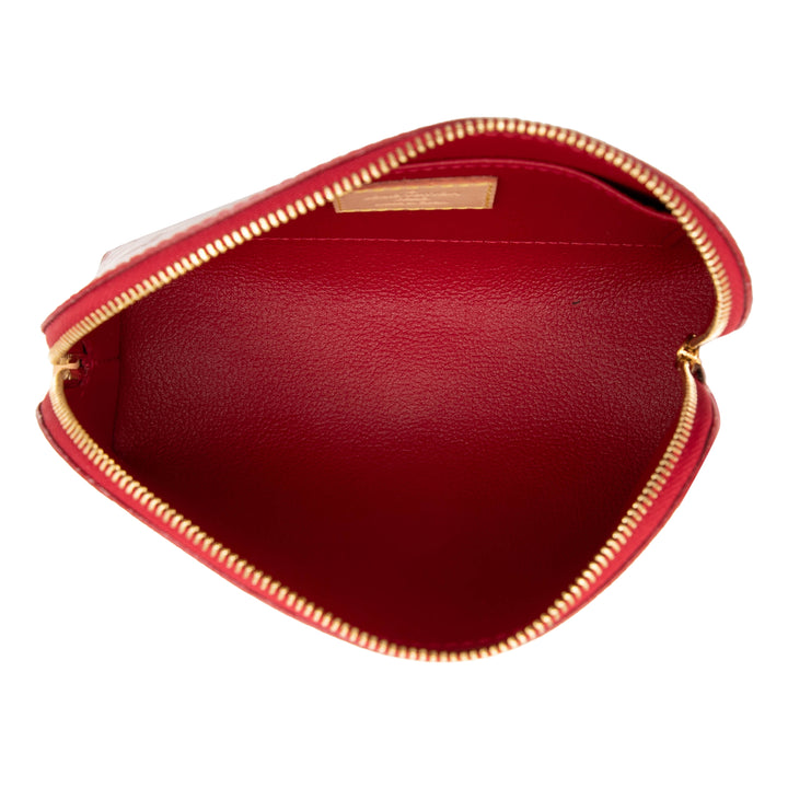 Louis Vuitton Trousse de maquillage Cuir verni Monogram Rouge