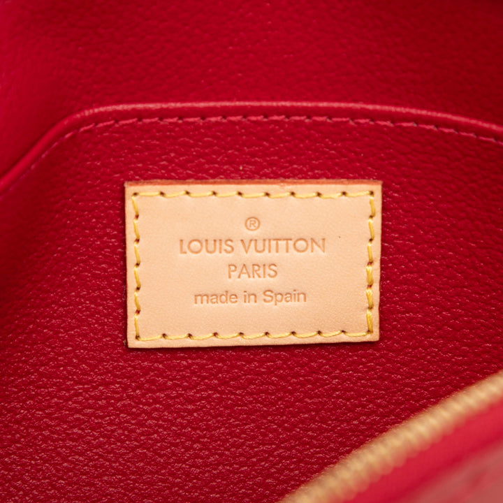 Louis Vuitton Trousse de maquillage Cuir verni Monogram Rouge
