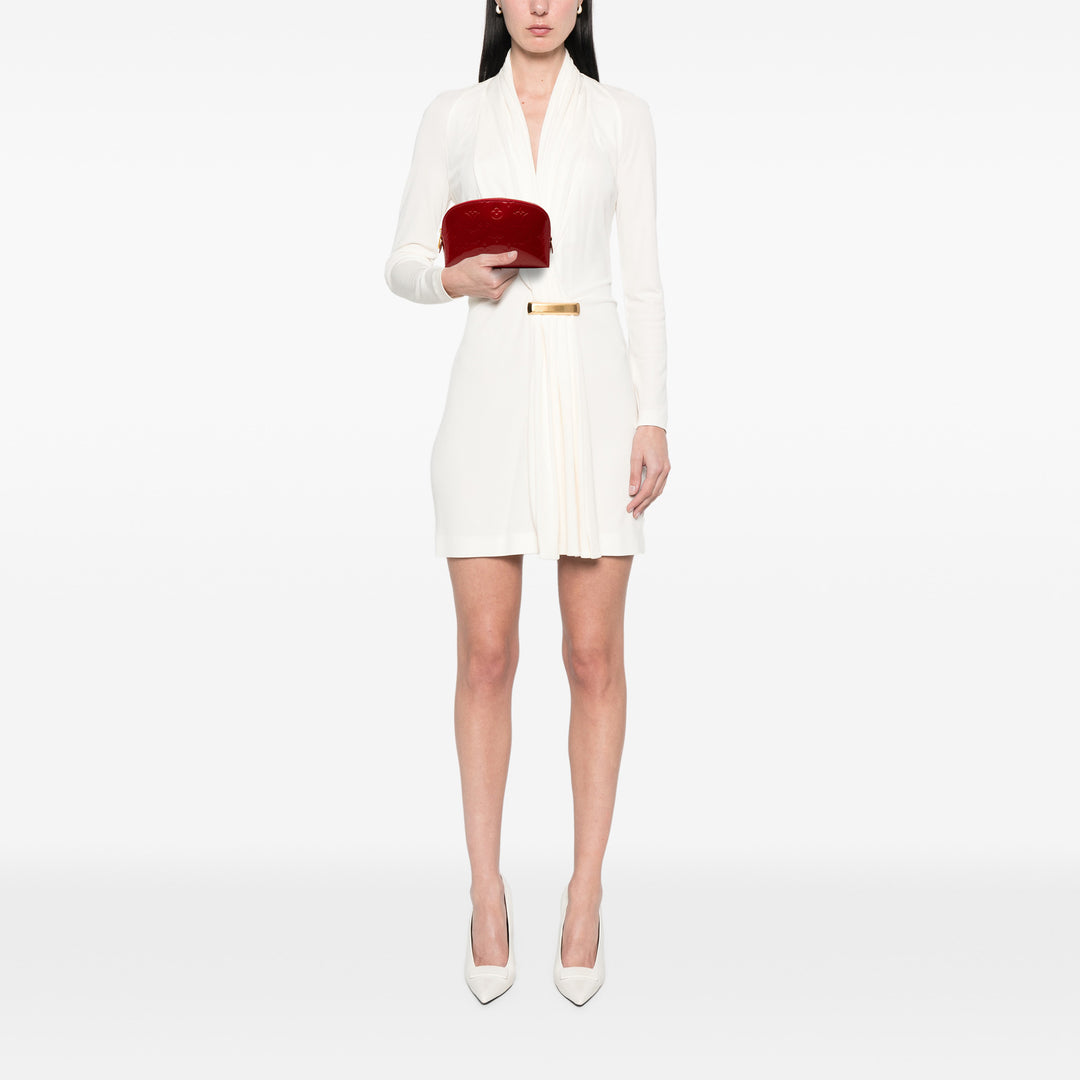 Louis Vuitton Trousse de maquillage Cuir verni Monogram Rouge